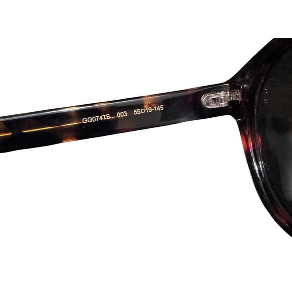 New Auth Gucci Tortoise Frame Sherry Line Sunglasses 55mm Large W/Box - Picture 8 of 10